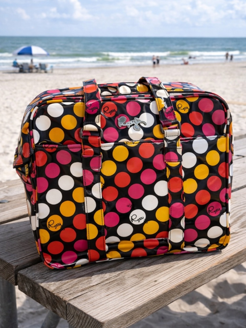 VINTAGE ROXY WEEKEND OVERNIGHT BAG POLKADOT CLASSIC Y2K RARE BAG